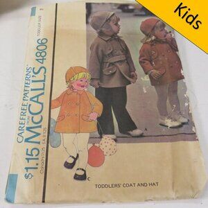 McCalls 4806 Toddler size 3 Coat & Hat